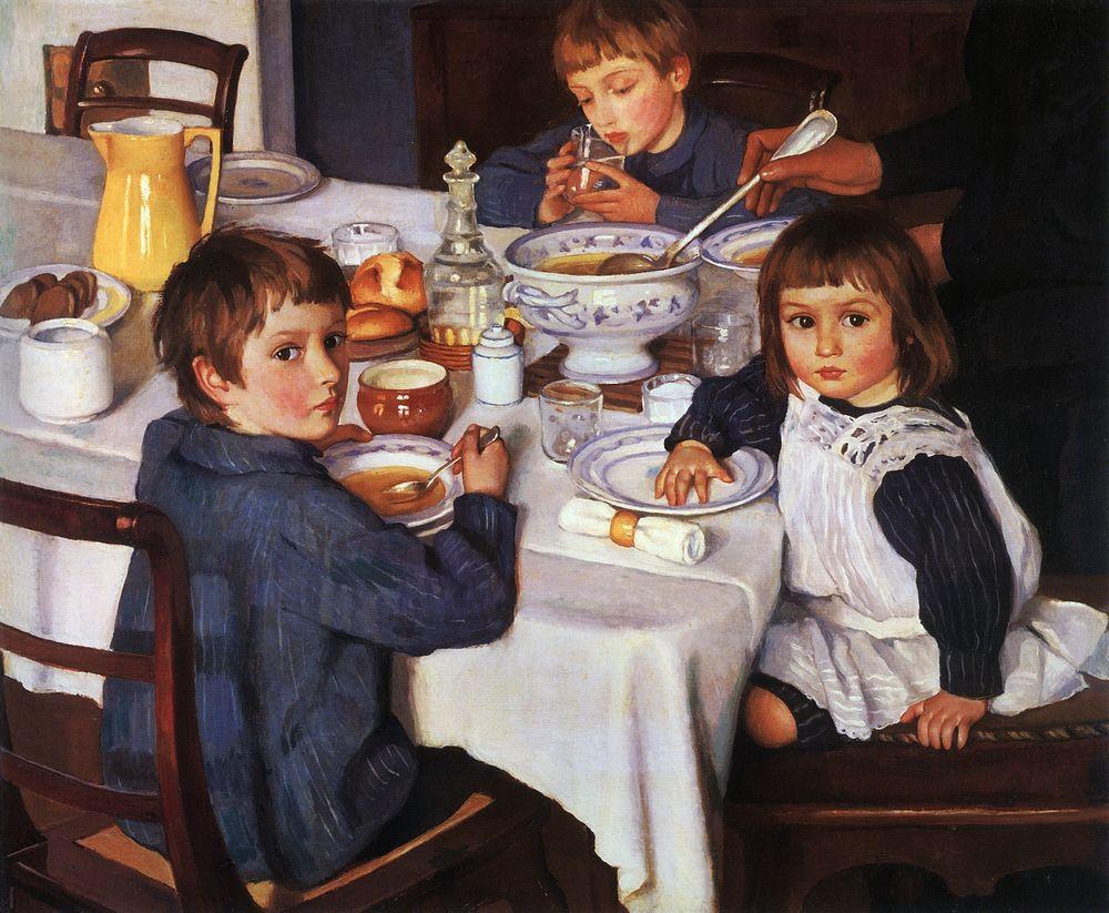 At breakfast