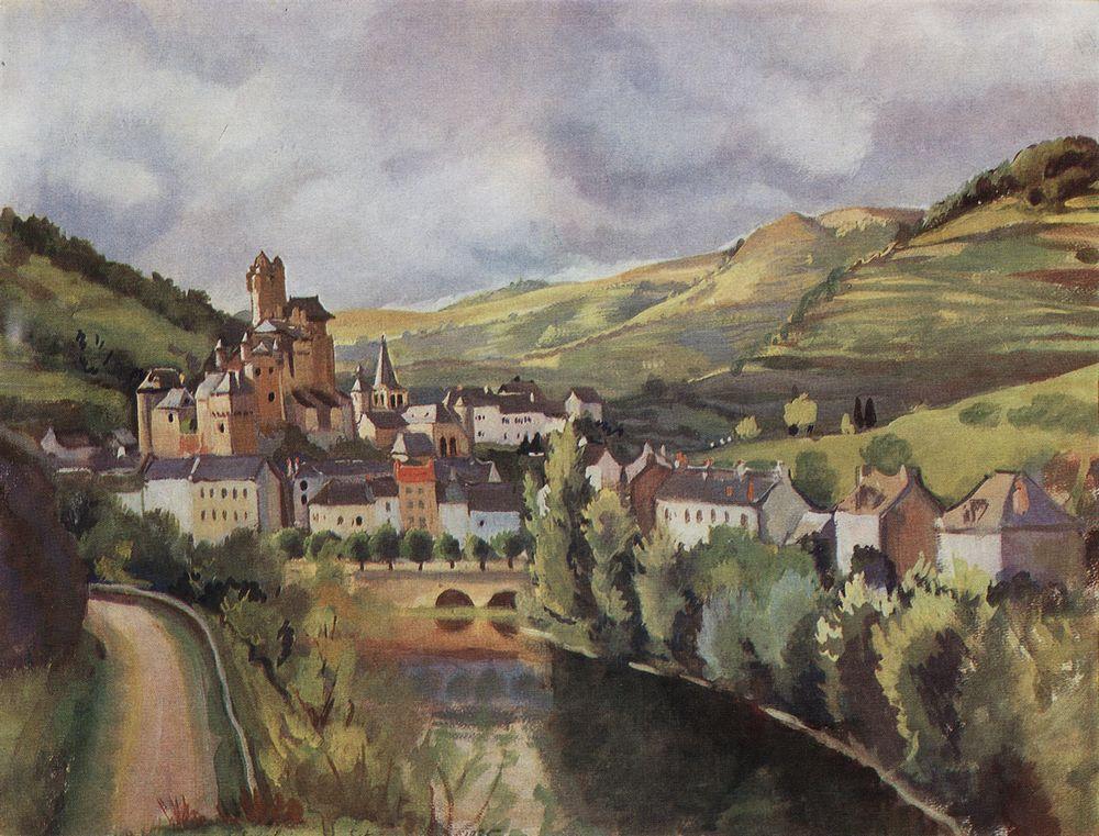 Auvergne. Town Esteng