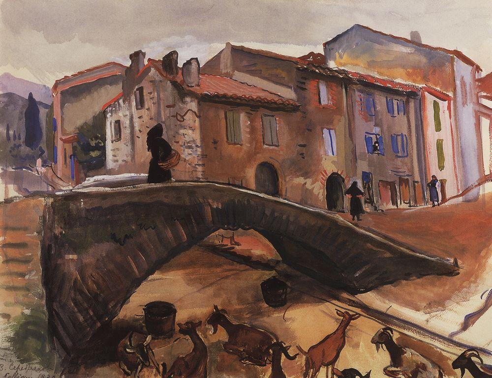 Collioure. Bridge with goats