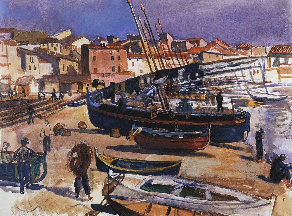 Collioure. Port with boats