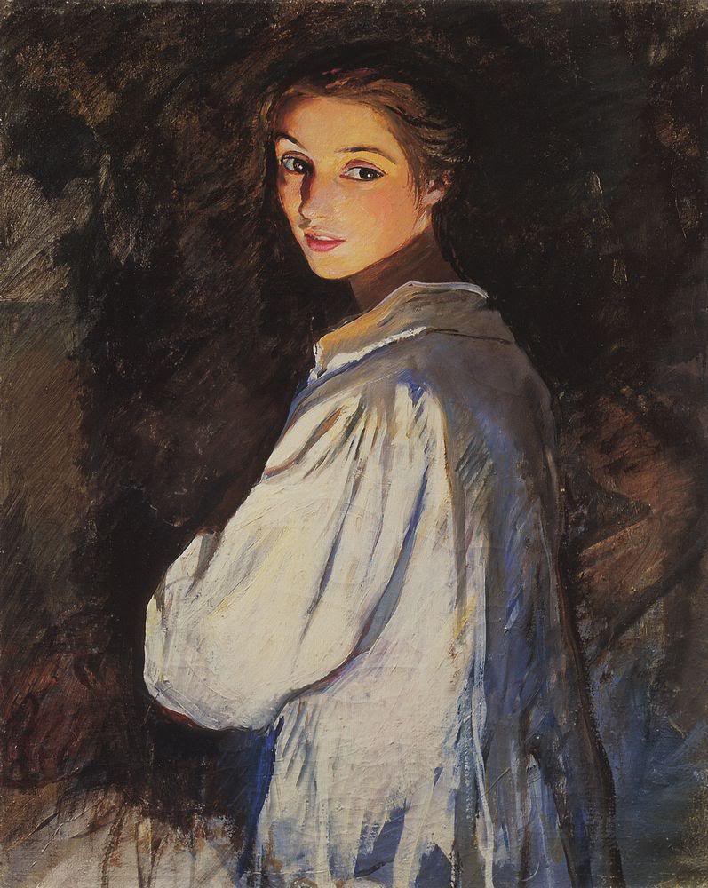 Girl with a candle. Self portrait