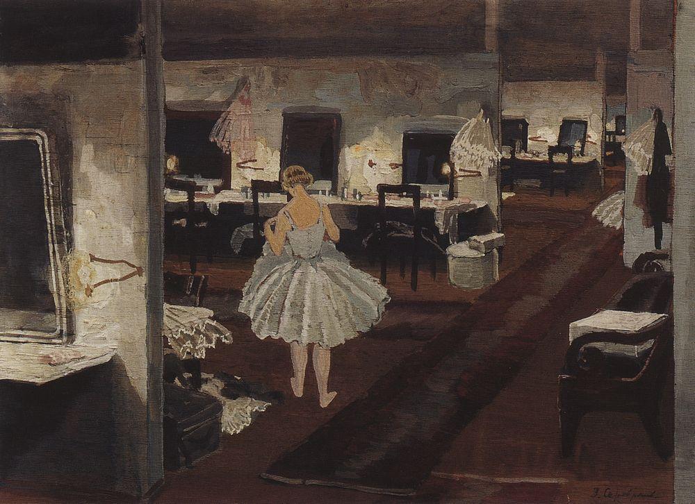 In ballet dressing room