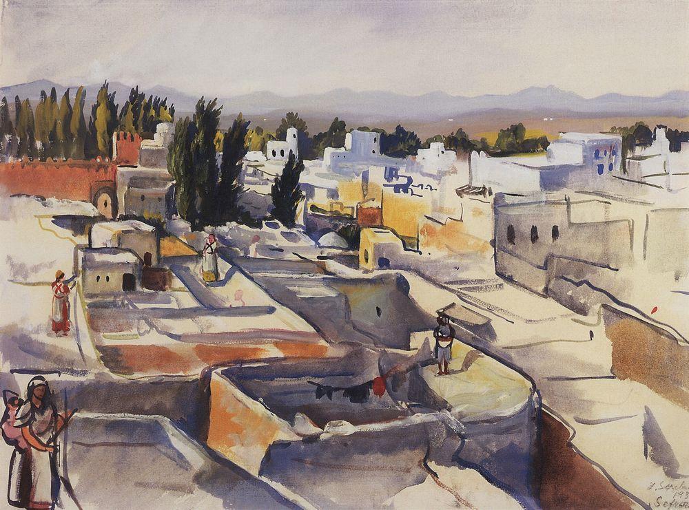 Morocco. Sefrou. The roofs of the city