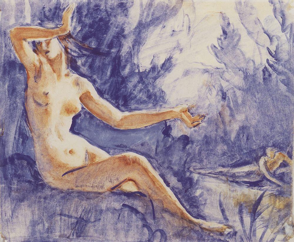 Narcissus and the nymph Echo. Etude